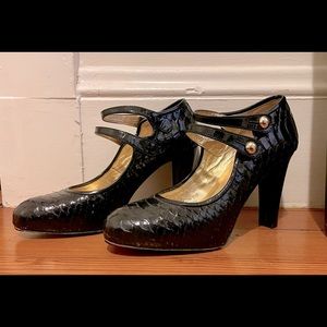 Coach Black Lizard Heels